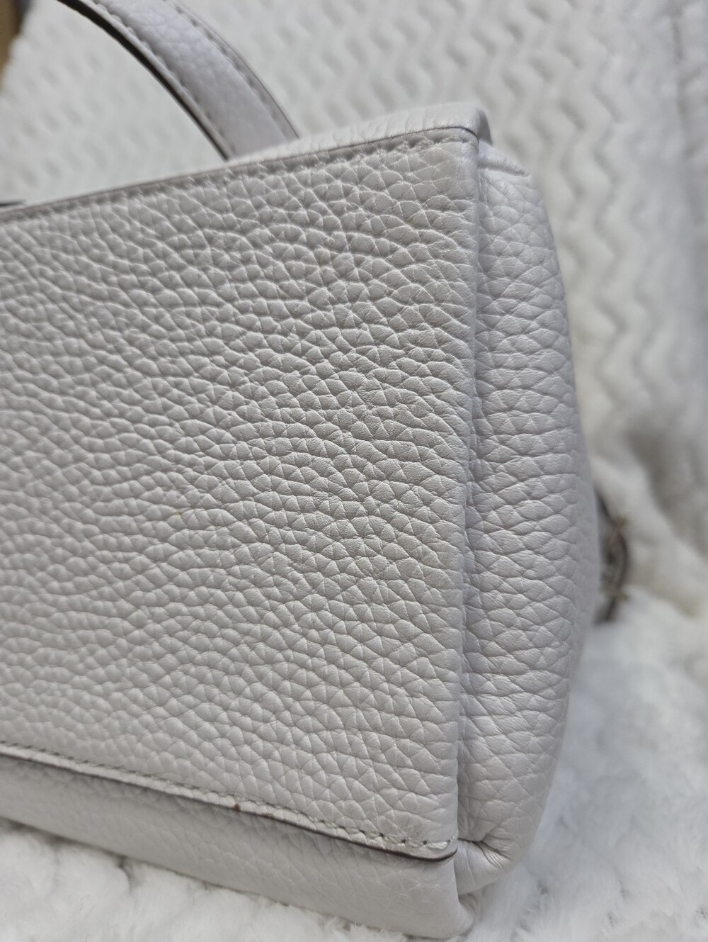 Kate Spade Bright White Leather Holden Satchel Crossbody - Picture 4 of 10